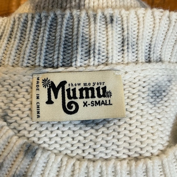 Show Me Your Mumu Sunday Sweater Navy Tie Dye Pullover XS - Picture 4 of 6